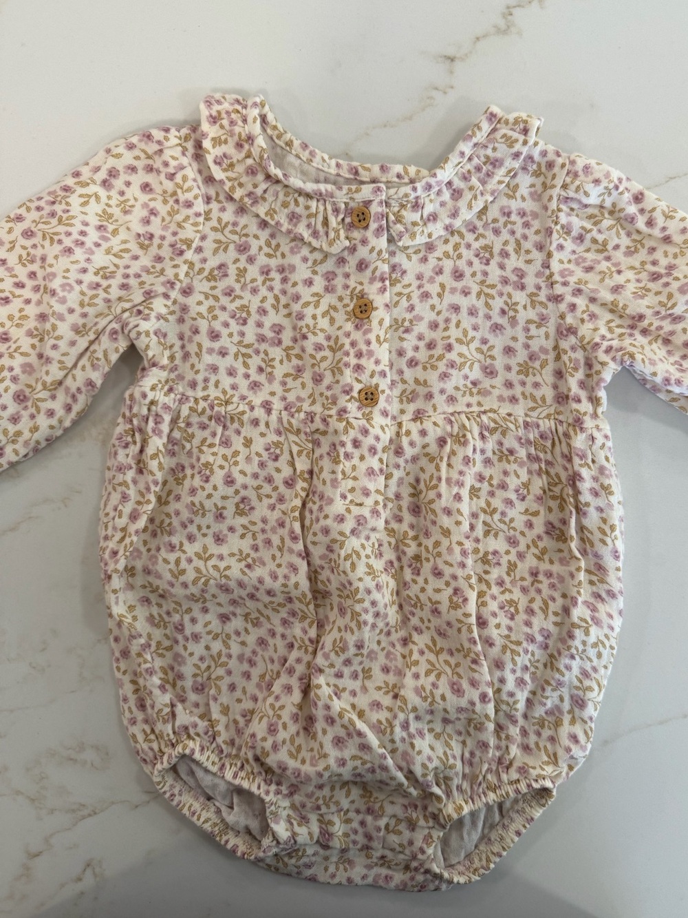 Carter's Floral Long-Sleeve Baby Romper